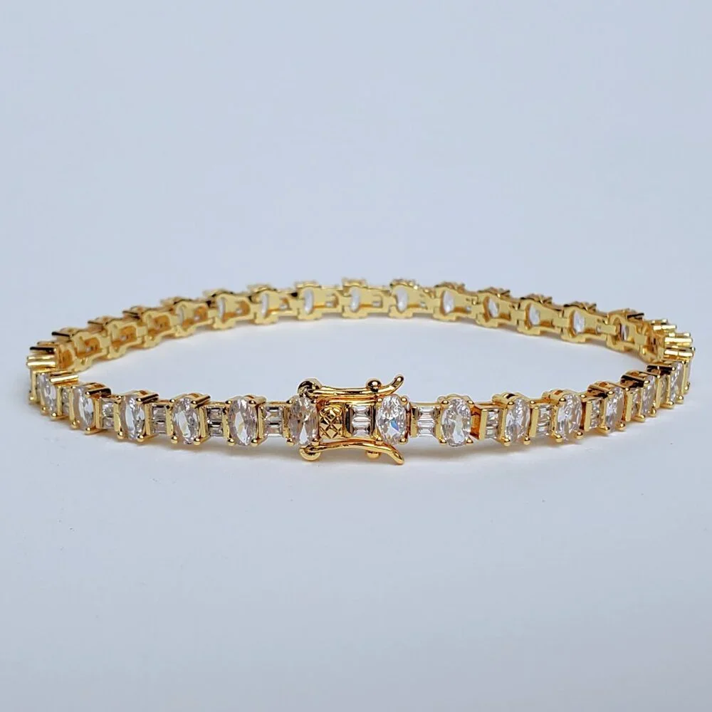 2ct Diamond Womens 14K Gold Tennis Bracelet Ladies 14 Karat Silver Jewelry 7" 8" - Picture 2 of 6